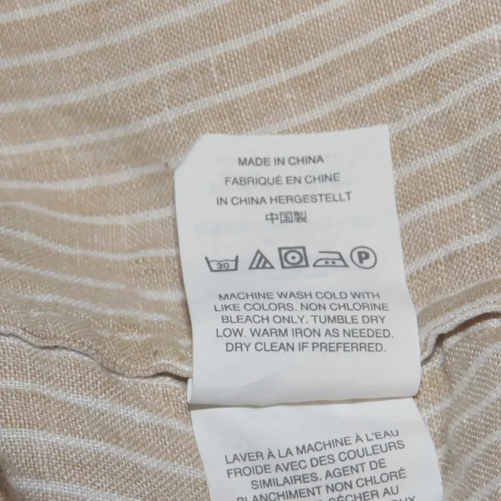 J. Crew x Baird McNutt Tan Striped Linen Short Sleeve Top - Picture 11 of 11